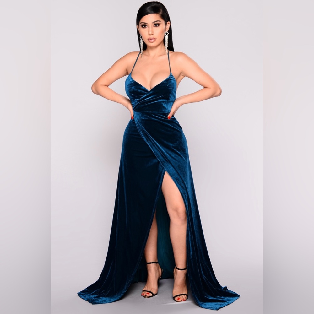 •NWOT• Teal - Wishful Thinking Dress (Fashion Nova)